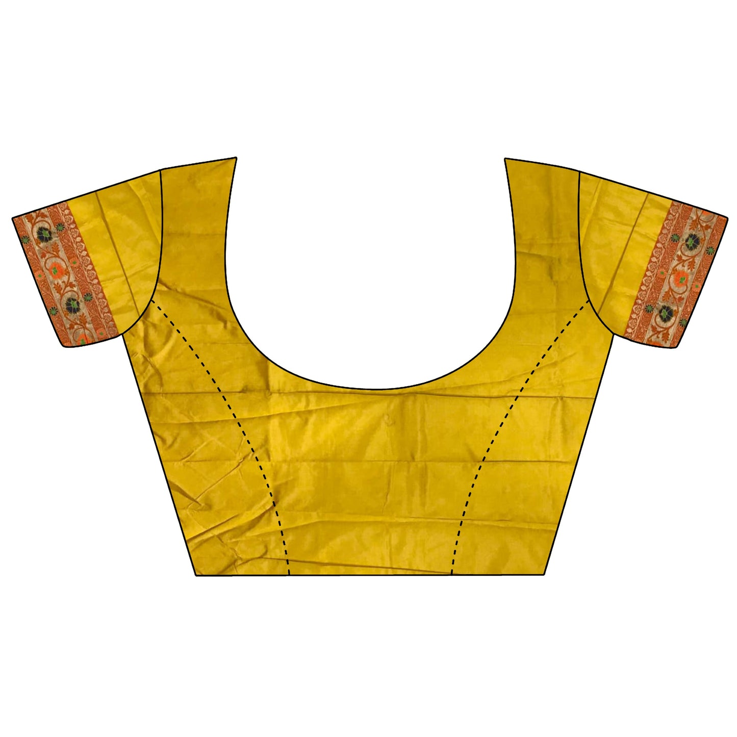 Joban Fashion Golden Yellow Banarasi Soft Silk Woven Saree | Swadesiicart