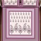 BELLA CASA Pink & White 350TC Ethnic Motifs Pure Cotton King Bedsheet with 2 Pillow Covers