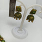 Terracotta Green and Gold Kerala Style Rowing Boat Pendant Long Necklace Set with Temple Earrings | Swadesiicart