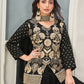 Anaita Black Heavy Embroidered Faux Georgette Stitched Plazzo Suit