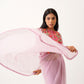 Tikhi Imli Lavender & Pink Floral Embroidered Belted Saree | Swadesiicart