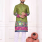 Anaita Green Dola Silk Straight Kurta With Foil Work
