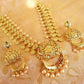 Gold Plated Multicolor Lakshmi Kasu Necklace Set