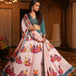 AI Fashion Light Pink Crepe Designer Navratri Wear Lehenga Choli Collection