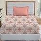 MYTRIDENT Dusk and Dawn Pink Ethnic Motifs Cotton 144 TC Single Bedsheet with 1 Pillow Cover - Swadesiicart