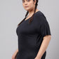 MKH Plus Size Drop Shoulder Sleeves Relaxed Fit Dri-FIT Sports T-shirt - Swadesiicart