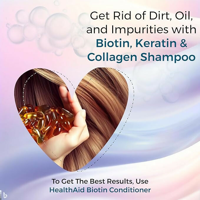 HealthAid Biotin Shampoo with Keratin & Collagen | Swadesiicart