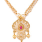 Saraf RS Jewellery Gold-Polished White & Magenta American Diamond Studded Jewellery Set - Swadesiicart