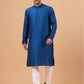 Blue Plain Designer Men's Kurta by Hilo Design