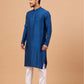 Blue Plain Kurta by Hilo Design