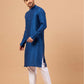 Blue Plain Designer Men's Kurta by Hilo Design