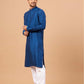Blue Plain Kurta by Hilo Design