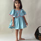ArthLife Pale Blue Neon Embroidered Dress