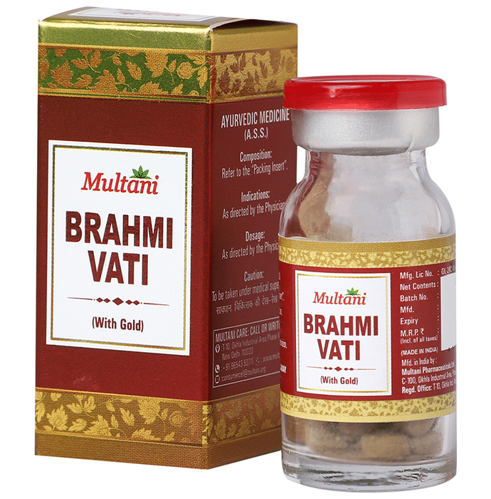 Multani Brahmi Vati With Gold | Swadesiicart