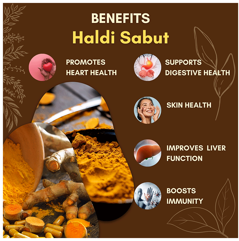Jaived Ayurveda Haldi Sabut | Swadesiicart