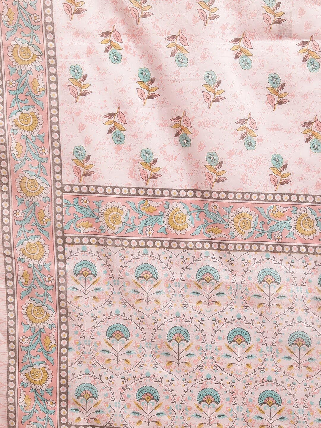 Kalini Floral Printed Empire Gotta Patti Pure Cotton Kurta With Sharara & Dupatta | Swadesiicart