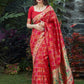 Kalini Red Silk Blend Designer Banarasi Saree | Swadesiicart