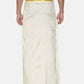 Sethukrishna Men Cream-Coloured Solid Readymade Dhoti | Swadesiicart