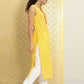 Ode by House of Pataudi Women Yellow Ethnic Motifs Printed Rozana Straight Kurta - Swadesiicart
