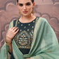 Vishudh Green Embroidered Straight Kurta with Trouser & Dupatta - Swadesiicart