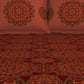 SPACES Aurum Red Ethnic Motifs Pure Cotton 140 TC Queen Bedsheet with 2 Pillow Covers - Swadesiicart