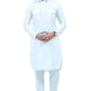 Bluesaanchi Men's White Satin Pathani Kurta Set | Swadesiicart