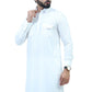 Bluesaanchi Men's White Satin Pathani Kurta Set | Swadesiicart