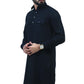 Bluesaanchi Men's Black Satin Pathani Kurta Set | Swadesiicart