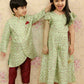 Lil Drama Boys Ethnic Kurta Pyjama - Green | Swadesiicart