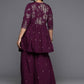 Ahalyaa Women's Traditional Wear Co-ords - Burgundy - Swadesiicart