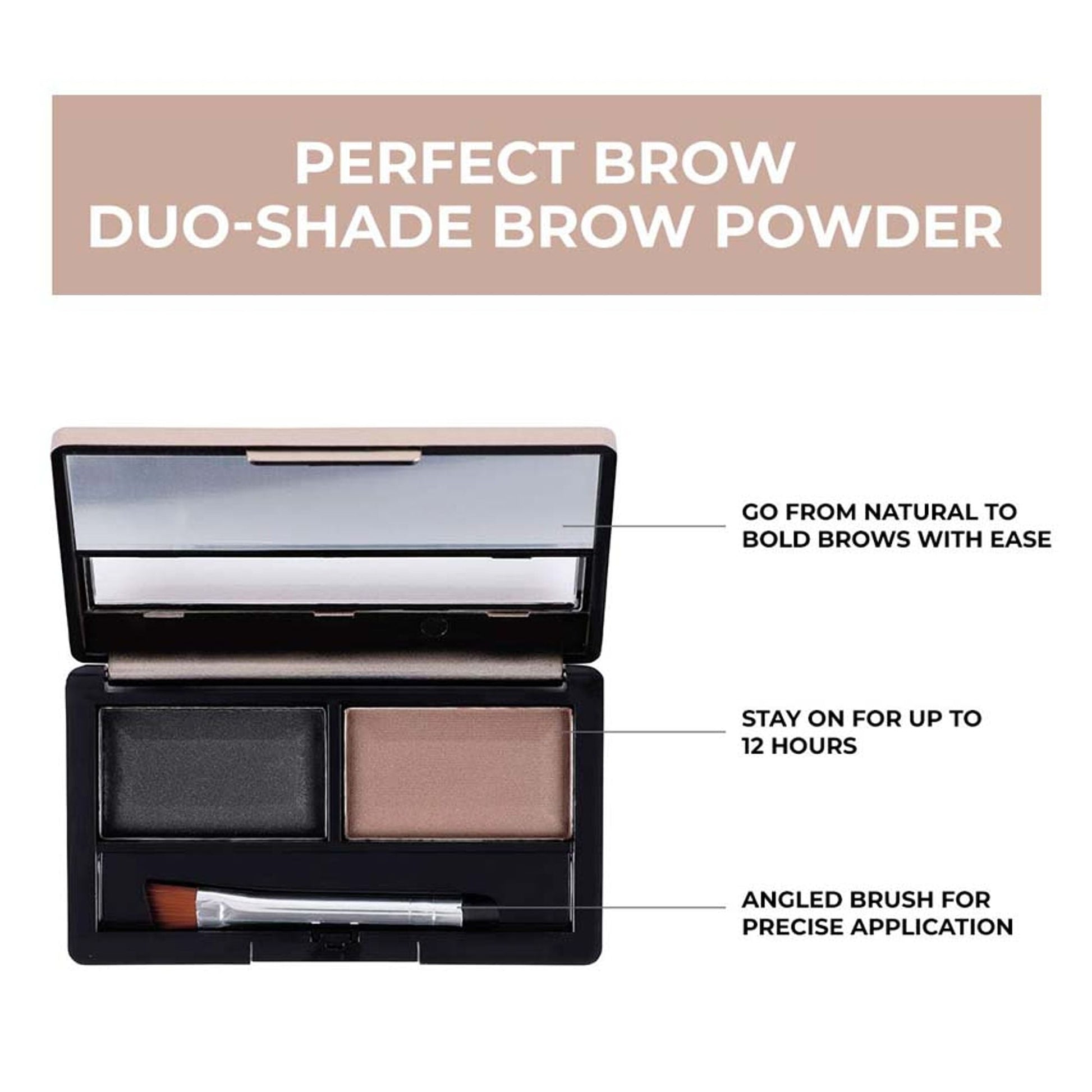 Matt Look Perfect Brow Duo-shade Brow Powder - 03 - Swadesiicart