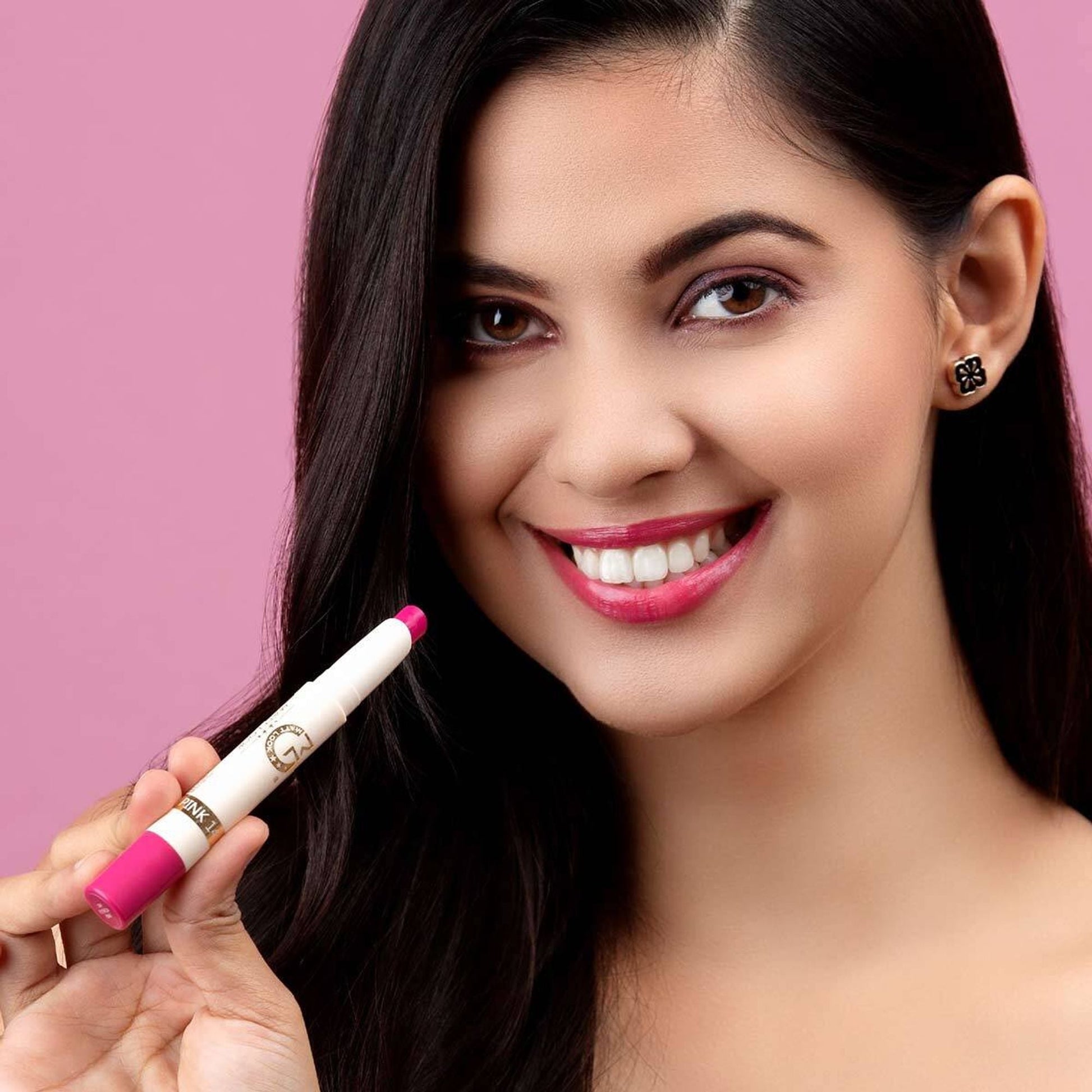 Matt Look Velvet Smooth Non Transfer Lipstick - Hot Magenta - Swadesiicart