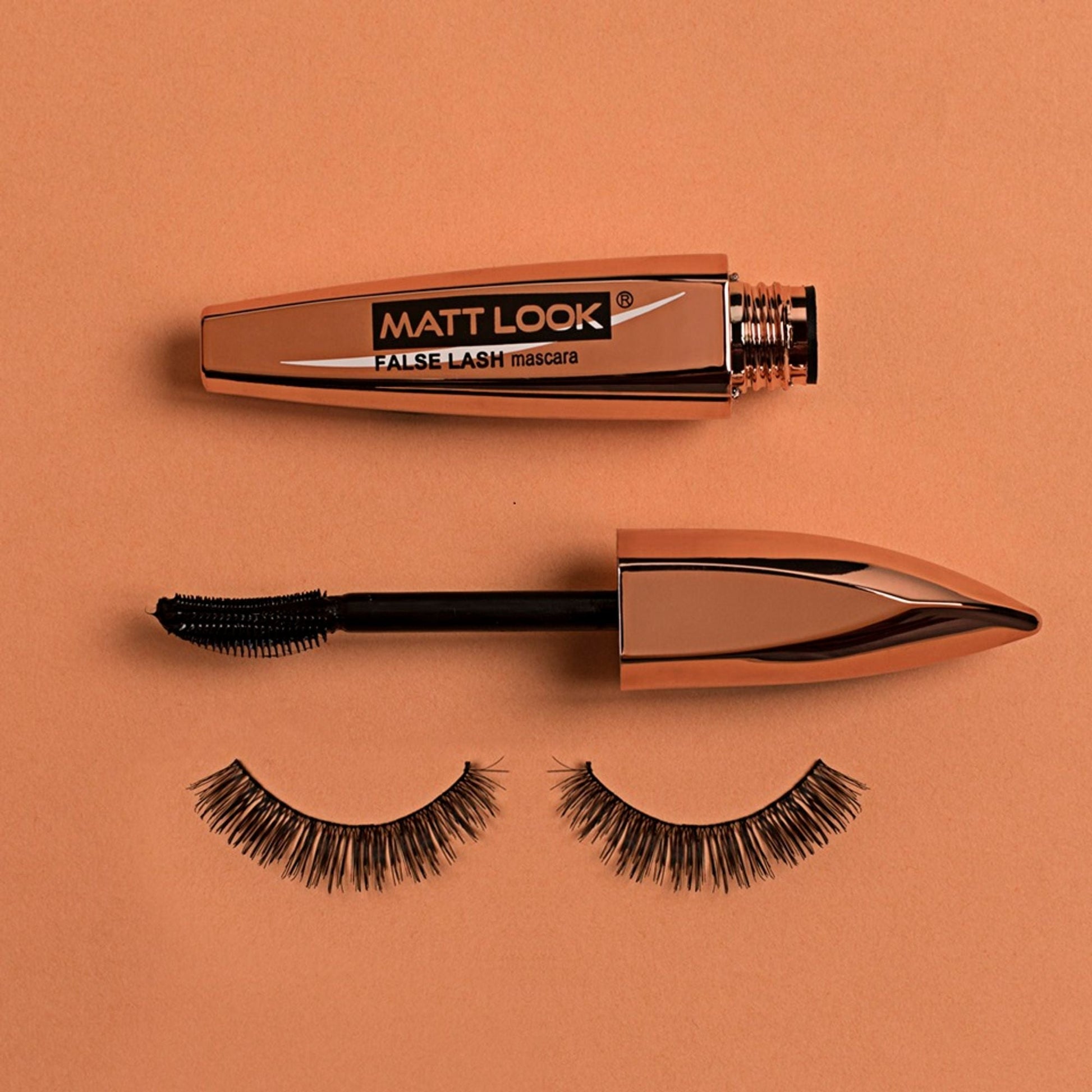Matt Look Eye Makeup Curl & Volume Waterproof False Lash Mascara - Black - Swadesiicart