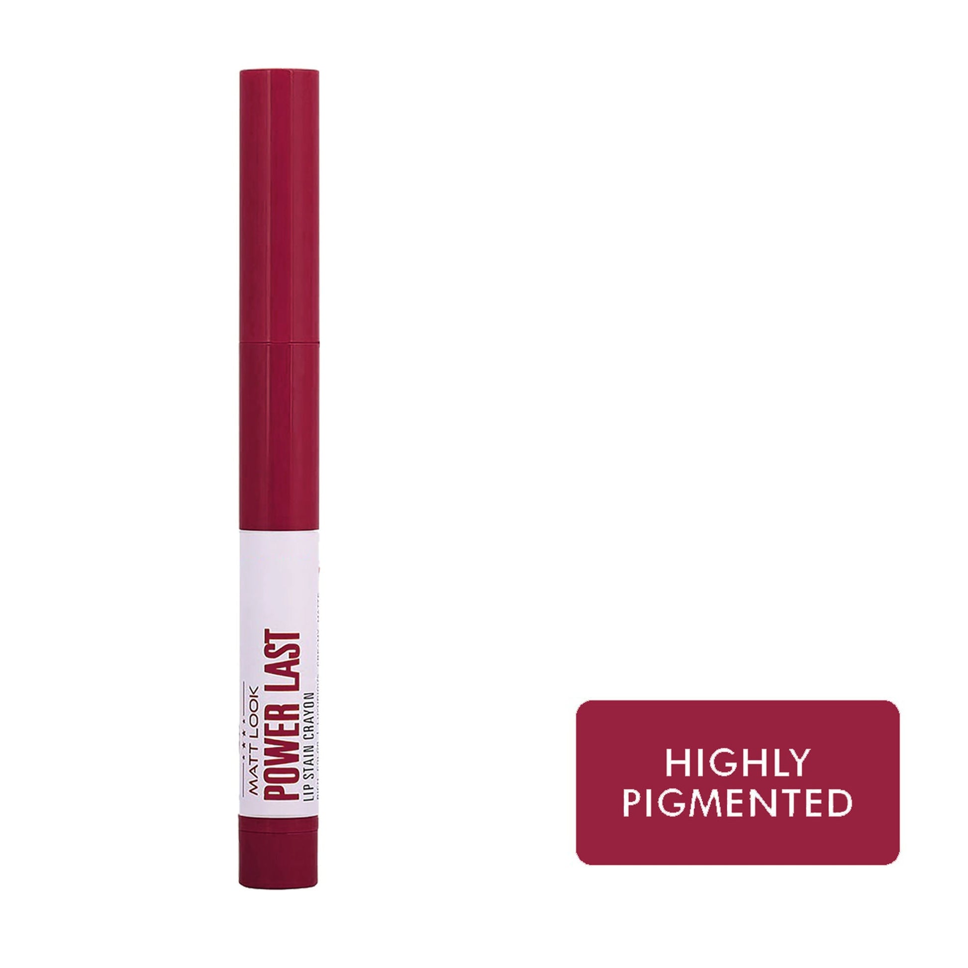 Matt Look Power Last Lip Stain Crayon Lipstick - Divine Wine - Swadesiicart