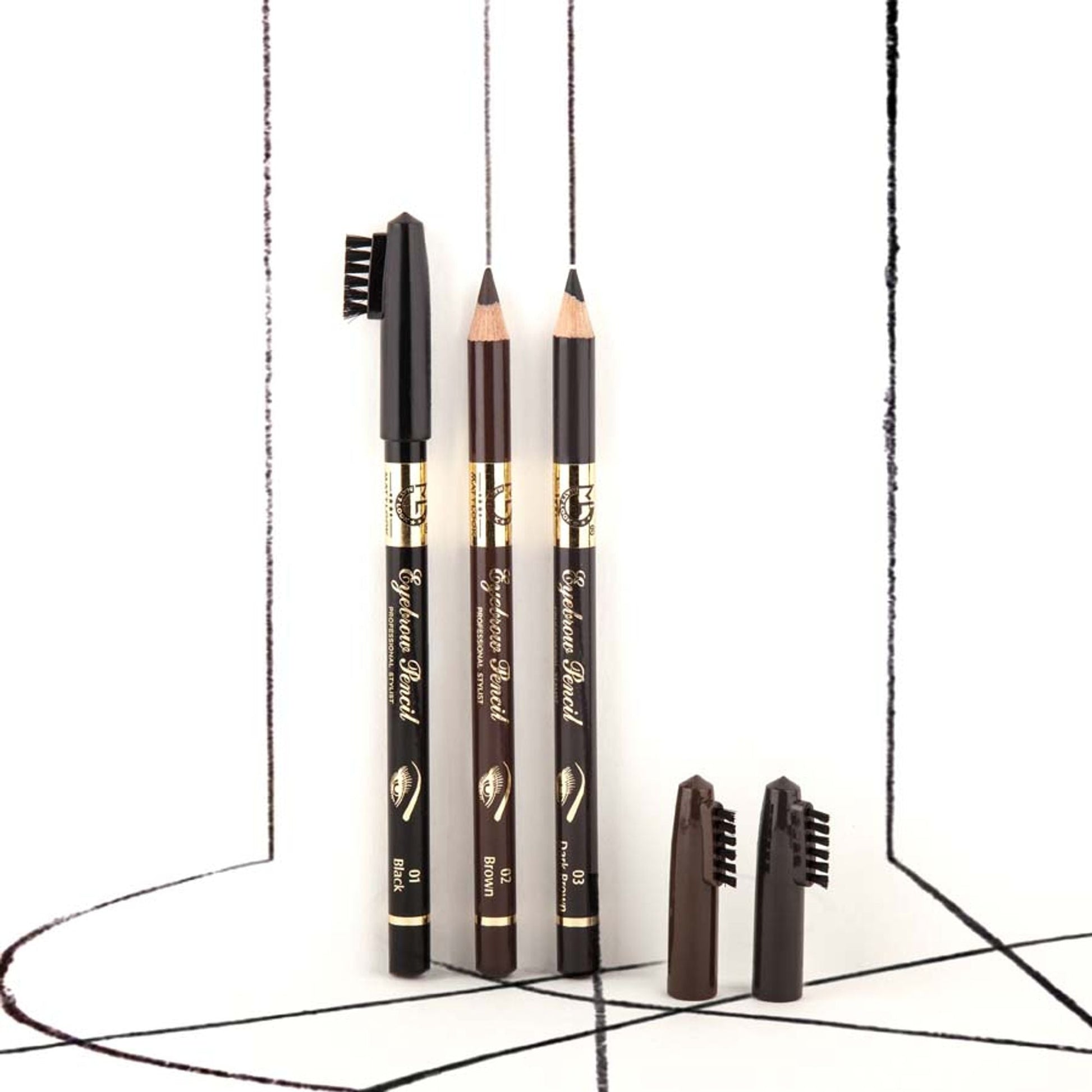 Matt Look Long Lasting Formula Professional Stylist Eyebrow Pencil - 04 Coco Brown - Swadesiicart