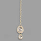 VOJ Kundan Studded Silver Plated White Color Jewellery Set with MaangTikka - Swadesiicart