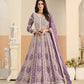 Anaita Purple Heavy Embroidered Faux Georgette Anarkali Suit With Salwar