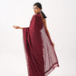 Tikhi Imli Maroon Woven Design Saree | Swadesiicart