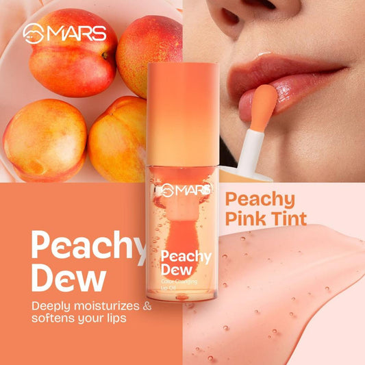 MARS Cosmetics Color Changing Protector Lip Oil - Lo-01-Peachy Dew - Swadesiicart