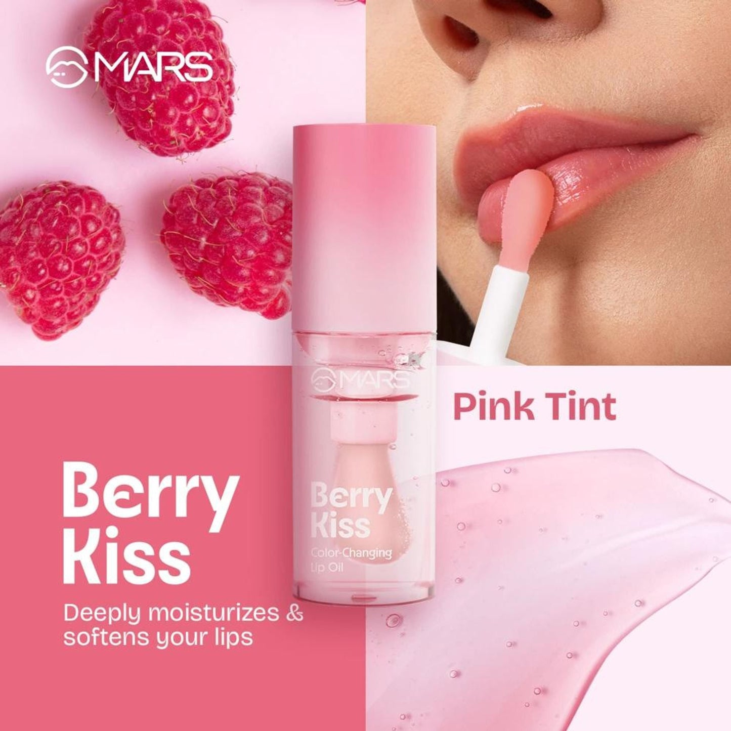 MARS Cosmetics Color Changing Protector Lip Oil - Lo-01-Berry Kiss - Swadesiicart