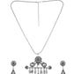 Cardinal Silver-Toned Oxidised Women Jewellery Set - Swadesiicart