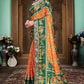 Kalini Bandhani Printed Silk Cotton Banarasi Saree | Swadesiicart