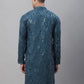Sojanya Ethnic Motifs Embroidered Sequinned Pure Cotton Kurta | Swadesiicart