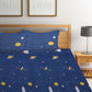 Home Sizzler Blue & Yellow Cartoon Characters 144 TC Bedsheet with Pillow Covers - Swadesiicart
