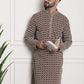Sojanya Geometric Embroidered Mandarin Collar Kurta | Swadesiicart