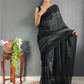 Mitera Striped Zari Poly Georgette Ready to Wear Saree | Swadesiicart