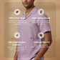 Airloom — Lavender Embroidered Linen Shirt by Hilo Design