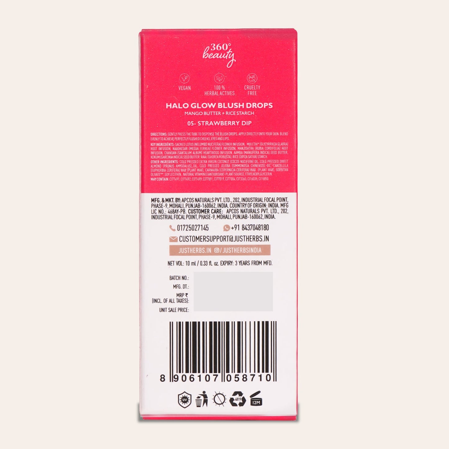 Halo Glow Blush Drops with Mango Butter & Rice Starch: Papaya Pop
