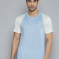 Alcis Men Blue Solid Slim Fit T-shirt | Swadesiicart