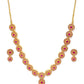 Zaveri Pearls Pink Gold-Polished Cubic Zirconia Studded Jewellery Set